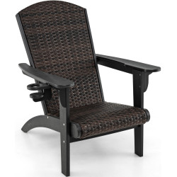 Fotoliu Costway Adirondack NP11918BK (Black) Thumb