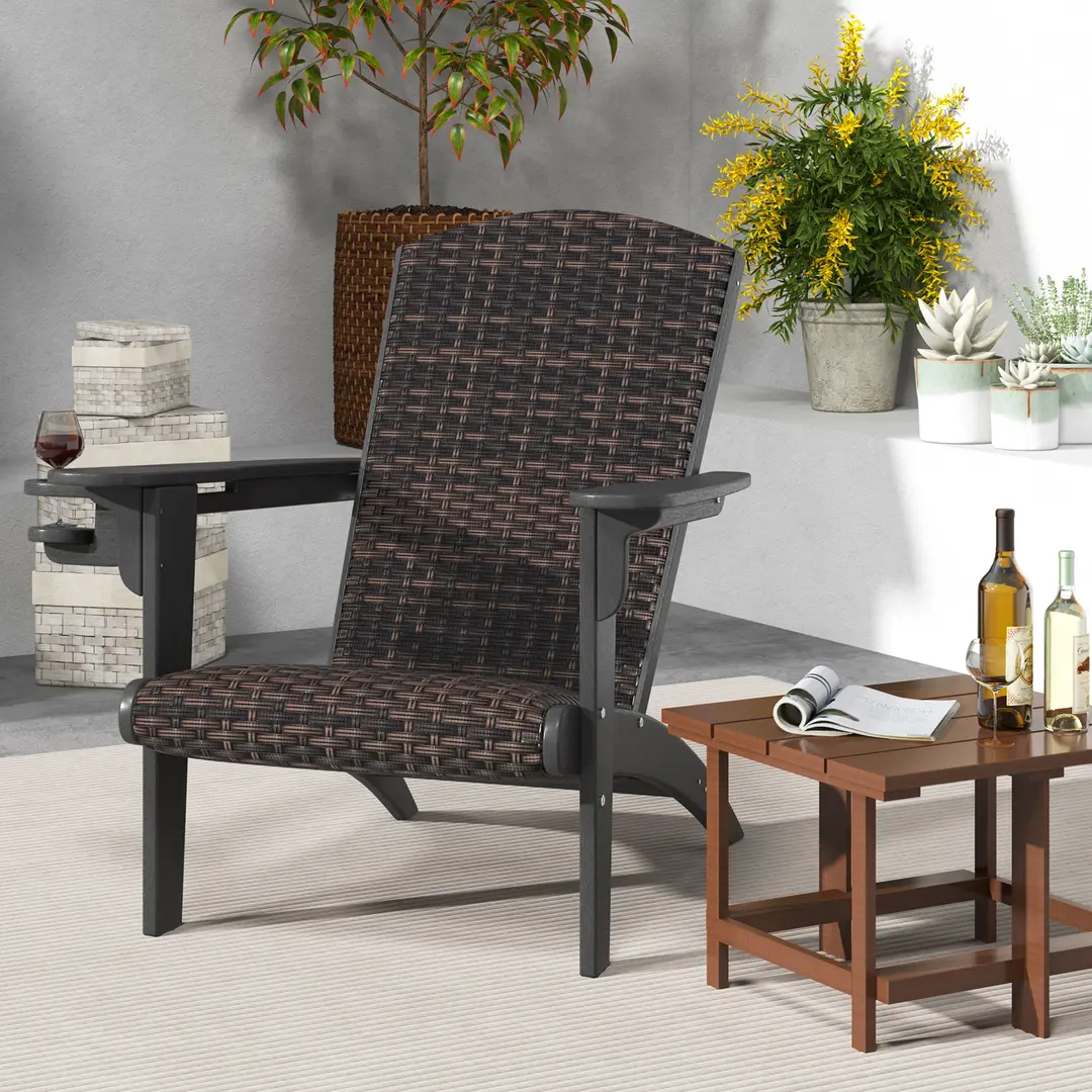 Fotoliu Costway Adirondack NP11918BK (Black)