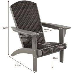 Кресло Costway Adirondack NP11918GR (Grey) Thumb