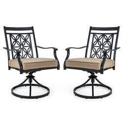 Set fotolii de gradina Costway NP11335CF-2 (Black/Brown) Thumb