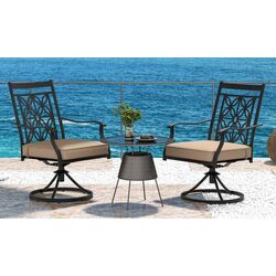 Set fotolii de gradina Costway NP11335CF-2 (Black/Brown)