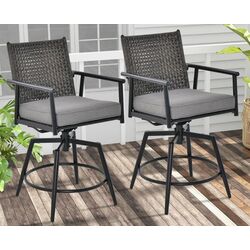 Set fotolii de gradina Costway NP11336DK-2 (Black) Thumb