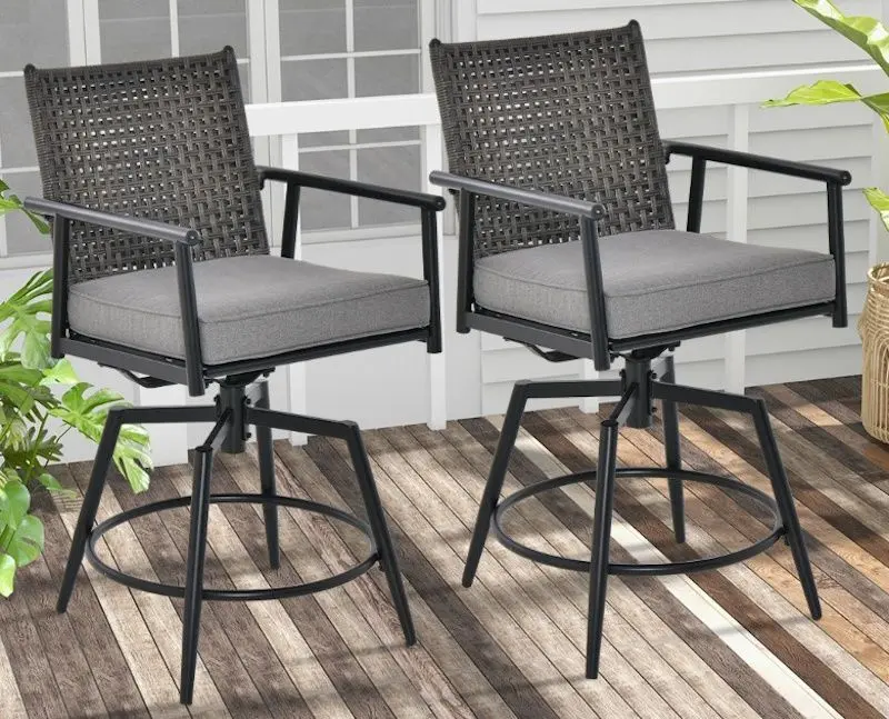 Set fotolii de gradina Costway NP11336DK-2 (Black)