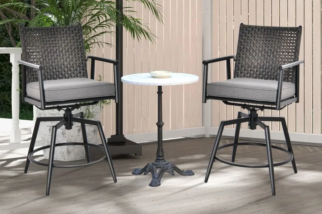 Set fotolii de gradina Costway NP11336DK-2 (Black)