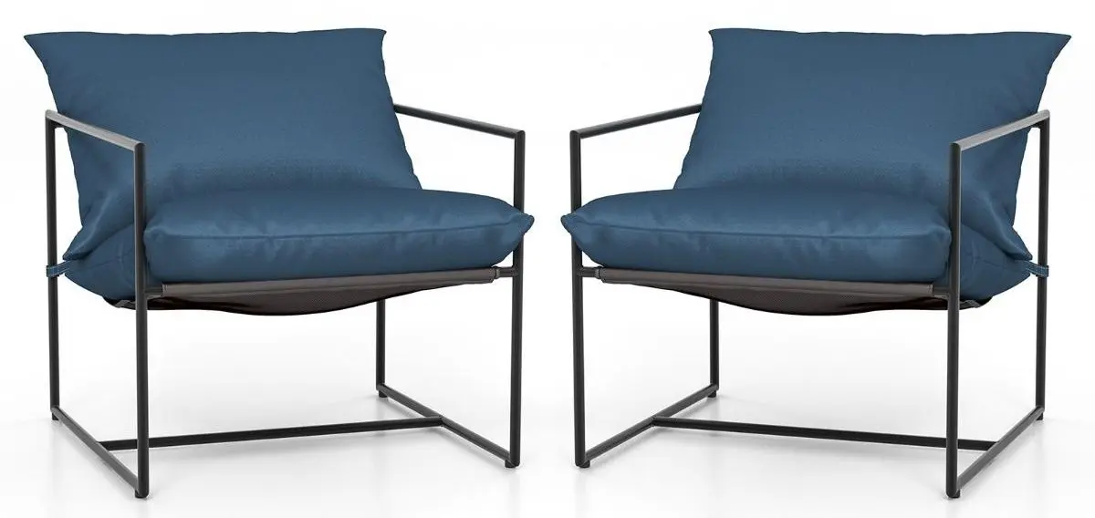 Набор садовых кресел Costway NP11355NY-2 (Navy)