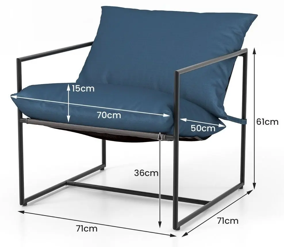 Набор садовых кресел Costway NP11355NY-2 (Navy)