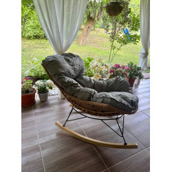 Кресло-качалка DeHome Luna 20 L20 (Grey/Natural) Thumb