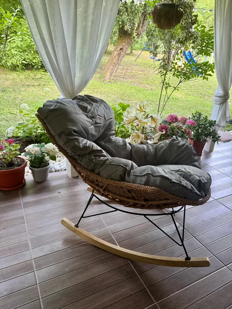 Кресло-качалка DeHome Luna 20 L20 (Grey/Natural) - 6