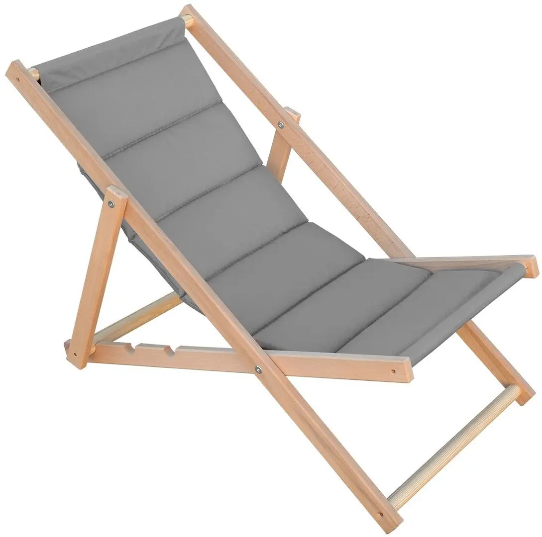 Кресло складное Enero Camp Classic Soft (Wood/Grey) - 2