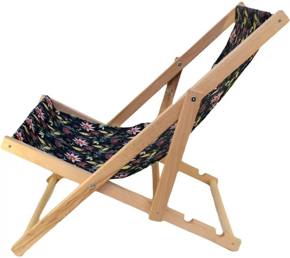Кресло складное Enero Camp Classic (Wood/Dark Flowers) - 3
