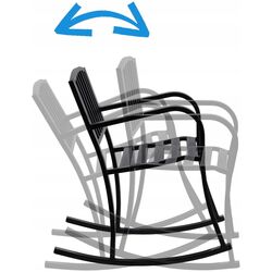 Кресло-качалка GardenLine MEB5115 (Black) Thumb