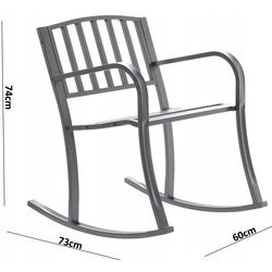 Кресло-качалка GardenLine MEB5115 (Black) Thumb