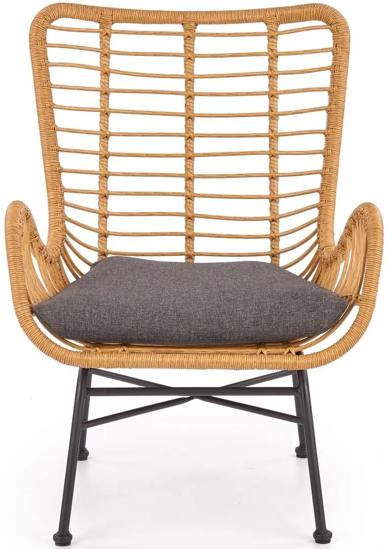 Fotoliu Halmar Ikaro (Natural/Gray)