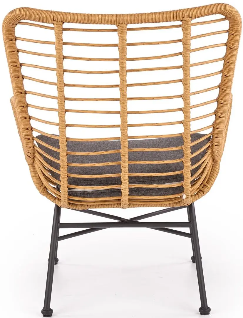 Fotoliu Halmar Ikaro (Natural/Gray)