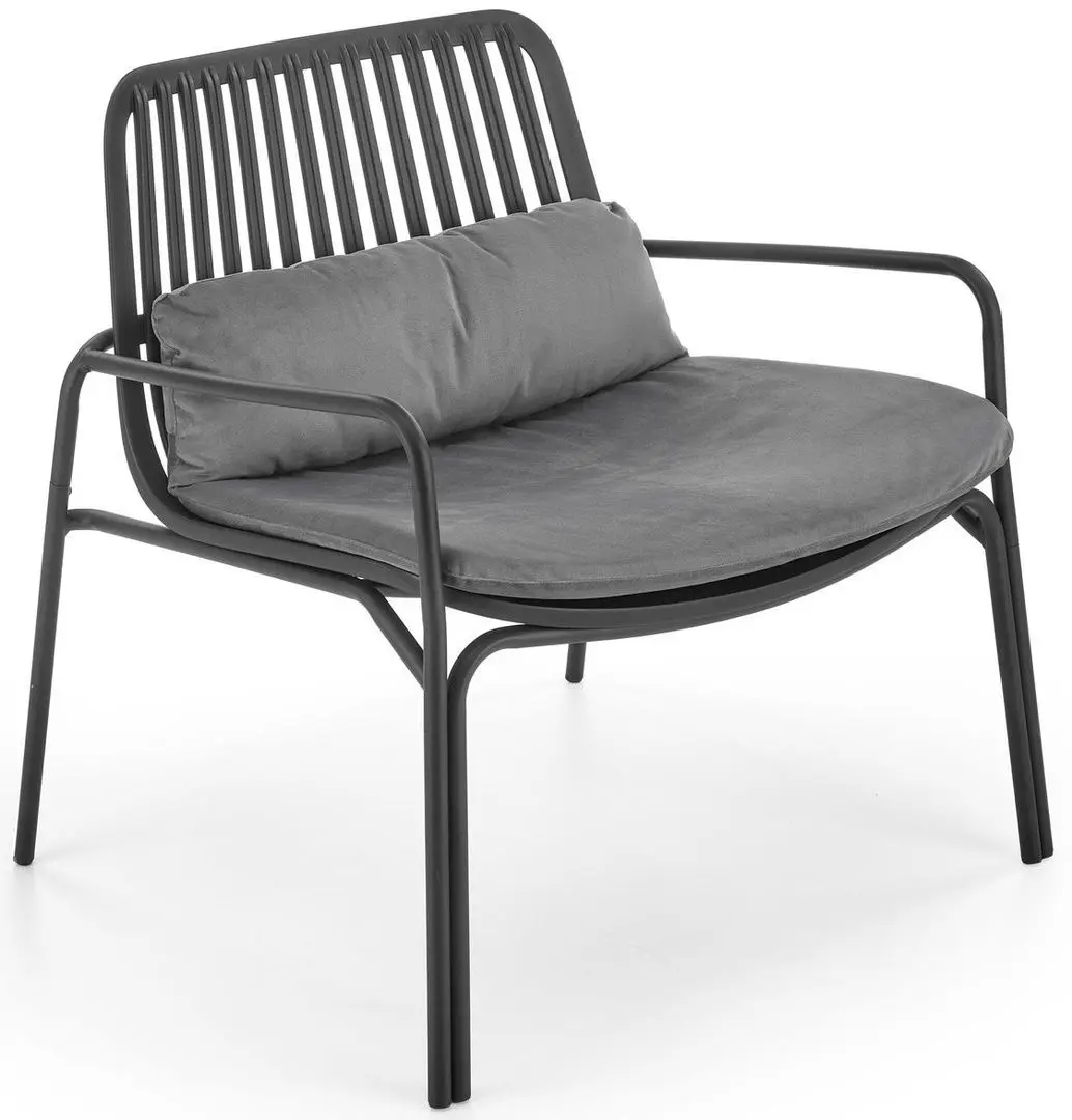 Fotoliu Halmar Melby (Black/Gray) - 2