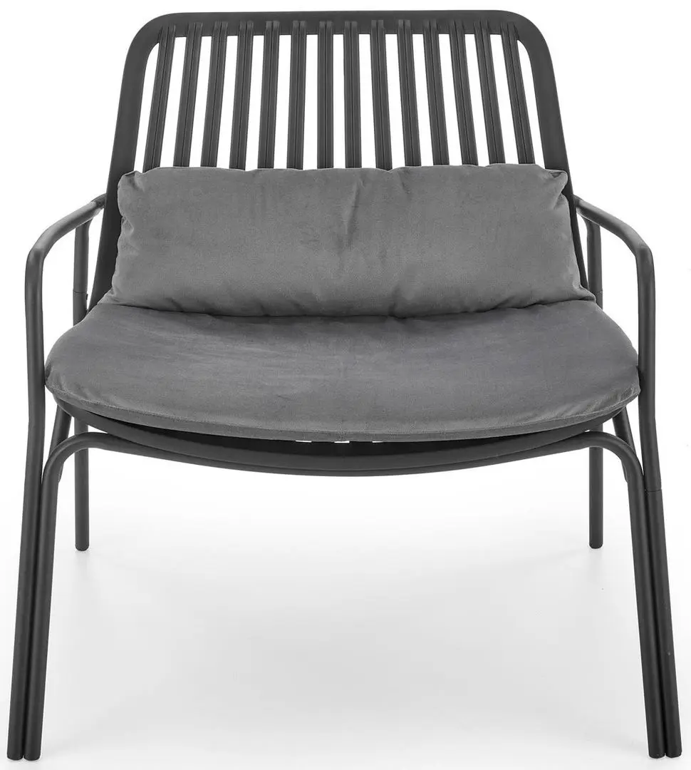 Fotoliu Halmar Melby (Black/Gray) - 4