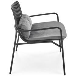 Fotoliu Halmar Melby (Black/Gray) Thumb