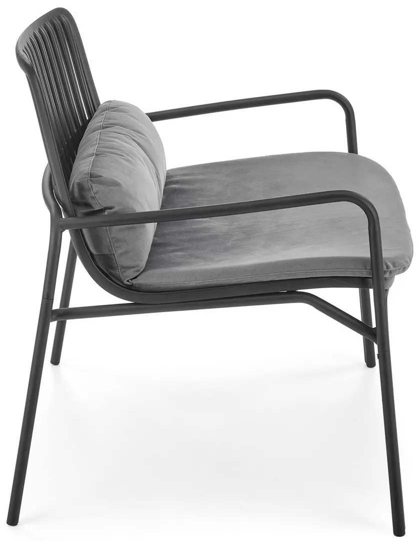 Fotoliu Halmar Melby (Black/Gray) - 5