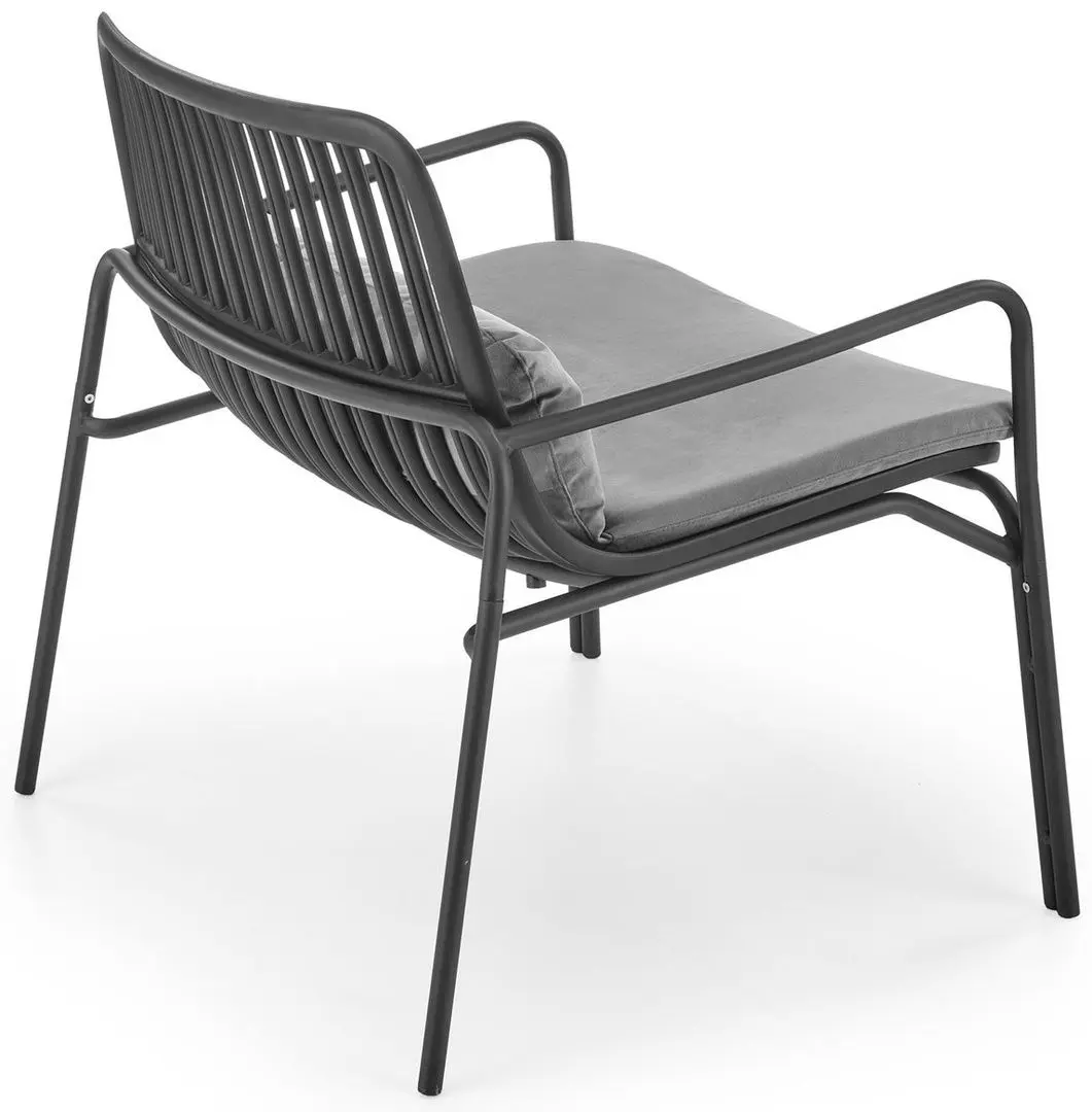 Fotoliu Halmar Melby (Black/Gray) - 7