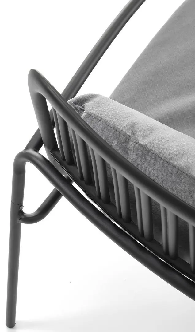 Fotoliu Halmar Melby (Black/Gray) - 8