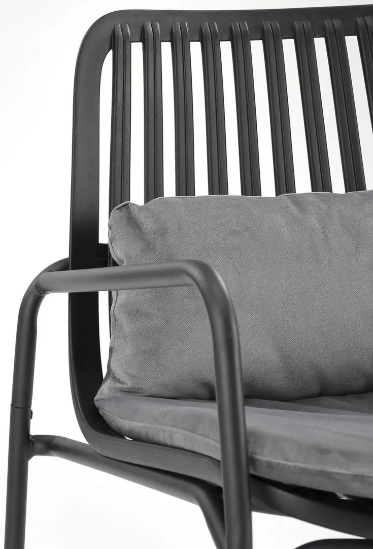 Fotoliu Halmar Melby (Black/Gray) - 9