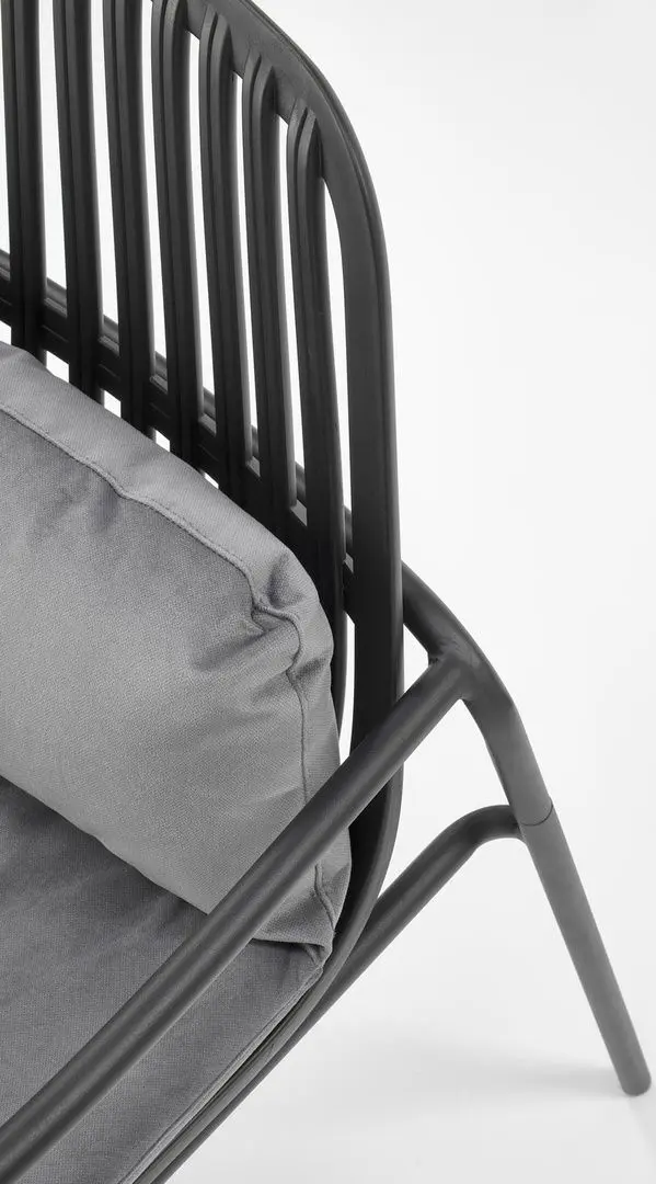 Fotoliu Halmar Melby (Black/Gray) - 10