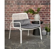 Fotoliu Halmar Melby (White/Gray)