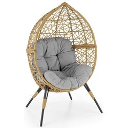 Fotoliu Halmar Oskar (Natural/Light Grey) Thumb