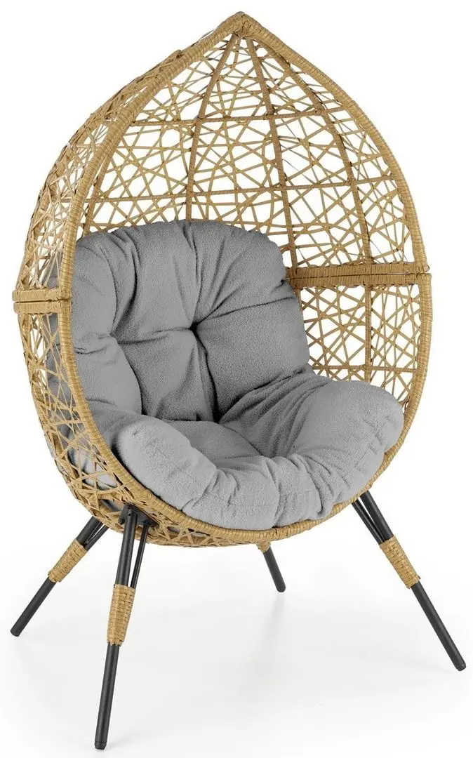 Fotoliu Halmar Oskar (Natural/Light Grey)