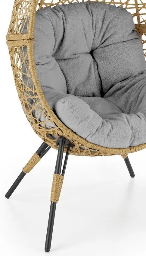 Fotoliu Halmar Oskar (Natural/Light Grey)