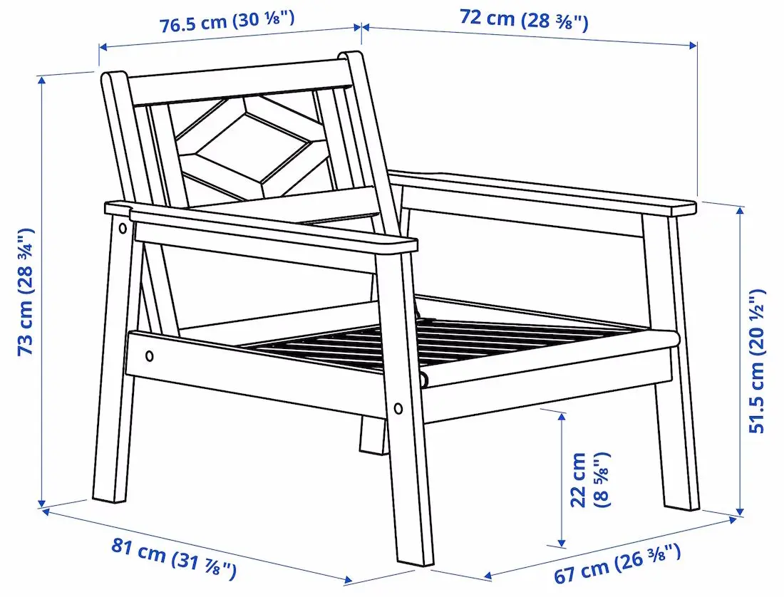 Fotoliu Ikea Bondholmen (Alb-Bej)