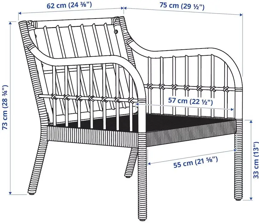 Fotoliu Ikea Holmsta (Bej)