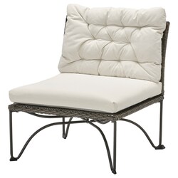 Кресло Ikea Jutholmen/Kuddarna 65x73x83 (Темно-серый/Светло-серо-бежевый)