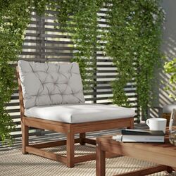 Кресло Ikea Nammaro/Kuddarna (Светло-коричневый/Светло-серо-бежевый)