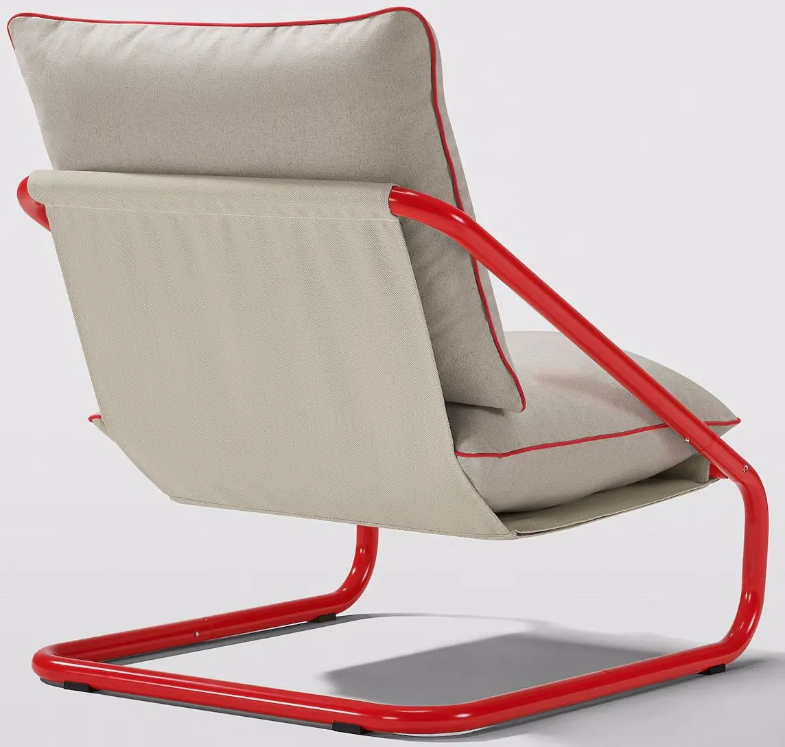 Кресло Ikea Onnestad/Katorp (Бежевый/Красный)