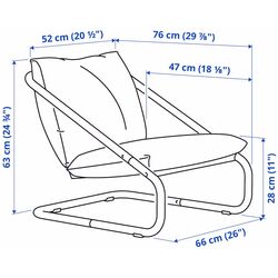Fotoliu Ikea Onnestad/Radbyn (Alb/Verde) Thumb