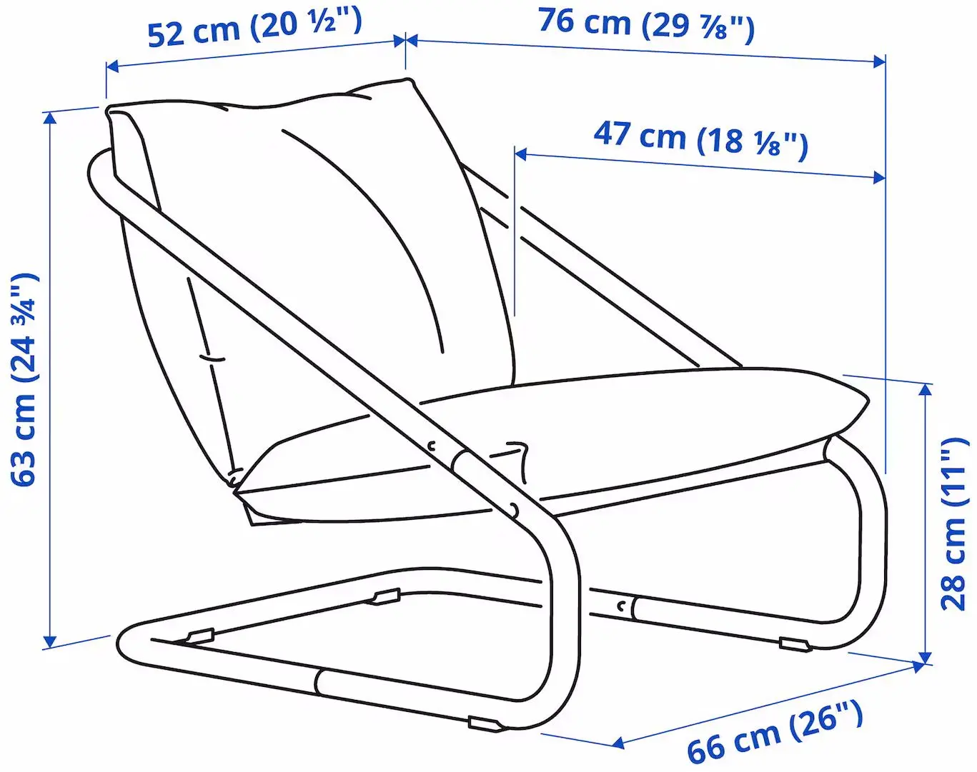 Fotoliu Ikea Onnestad/Radbyn (Alb/Verde)