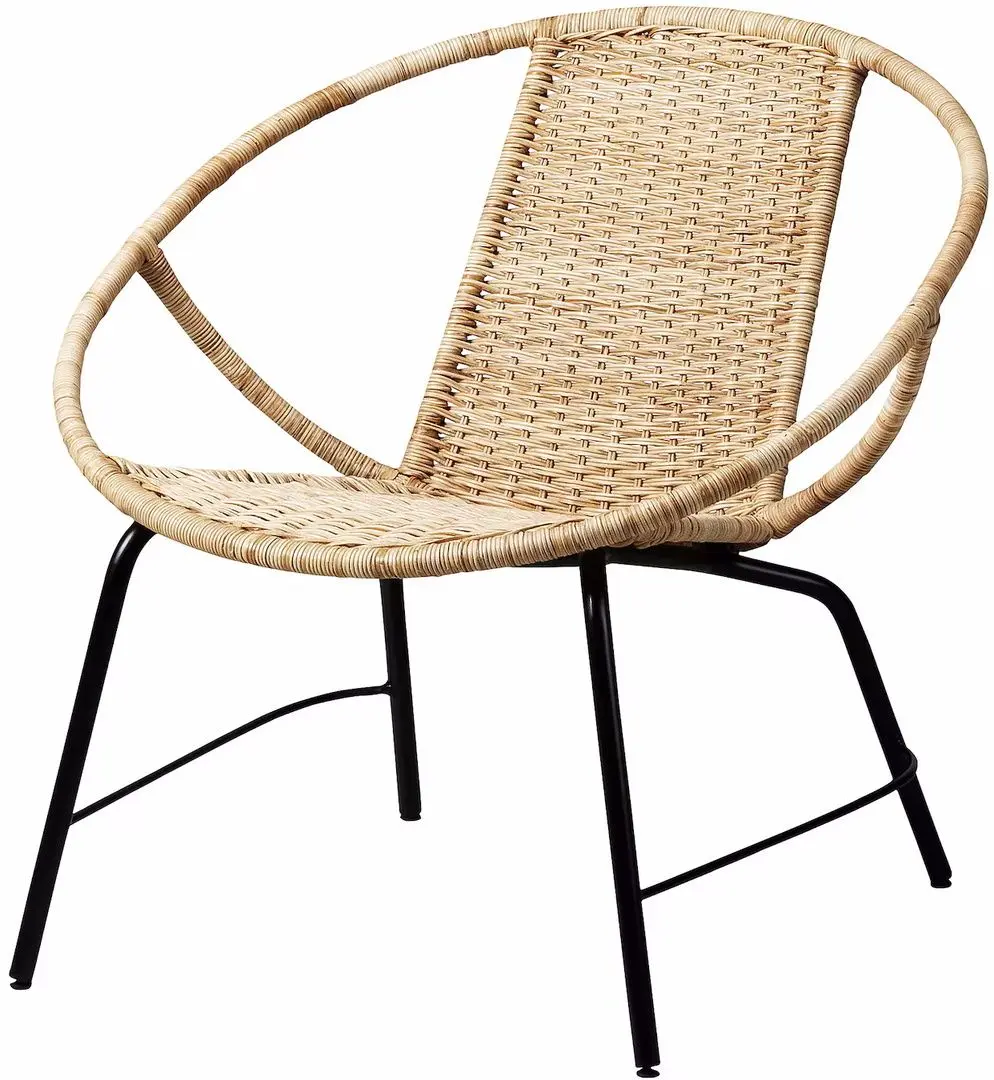 Fotoliu Ikea Orreslatt ratan (Natural/Negru)