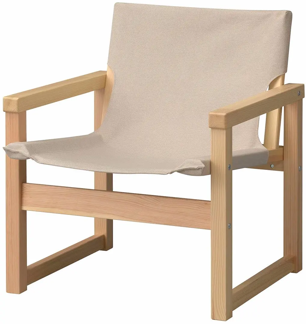 Кресло Ikea Sjalso (Сосна/Бежевый)