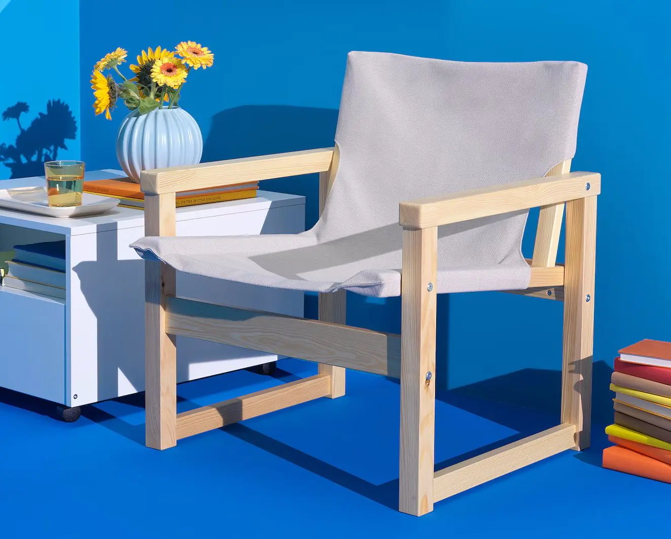 Кресло Ikea Sjalso (Сосна/Бежевый)