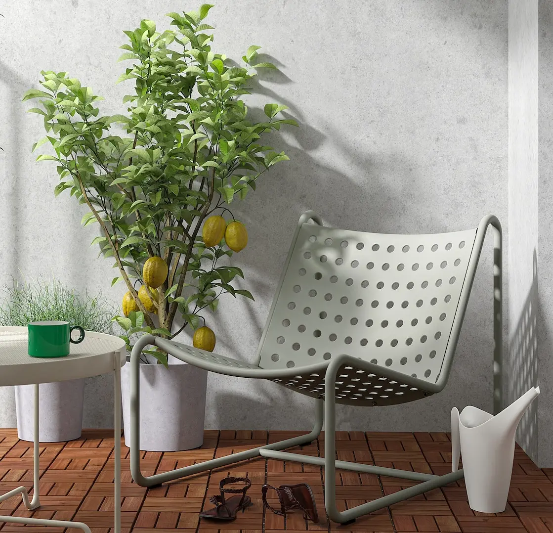 Fotoliu Ikea Skogson (Gri)