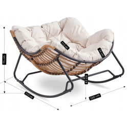 Fotoliu balansoar Mebel Elite Elton (Beige) Thumb