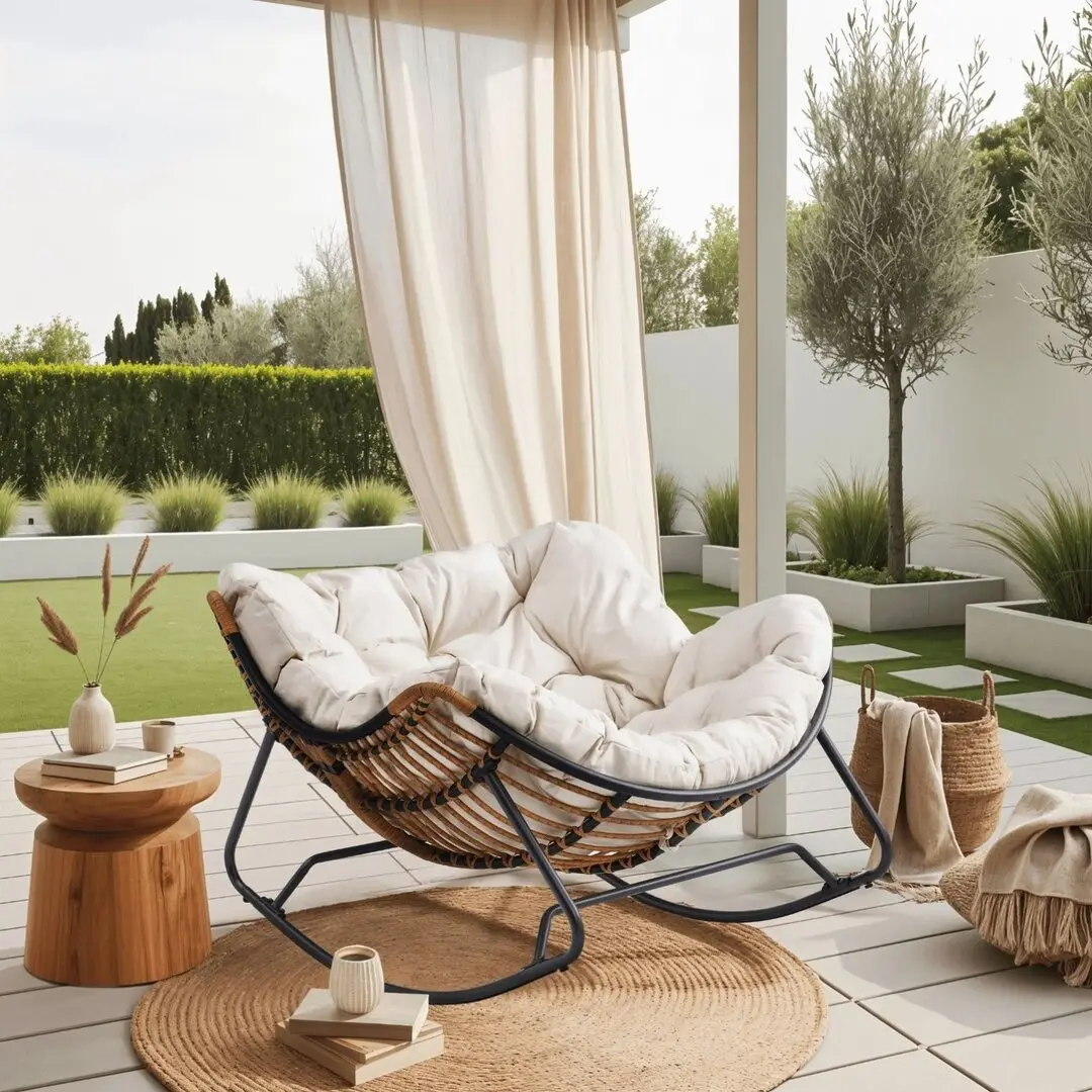 Fotoliu balansoar Mebel Elite Elton (Beige)