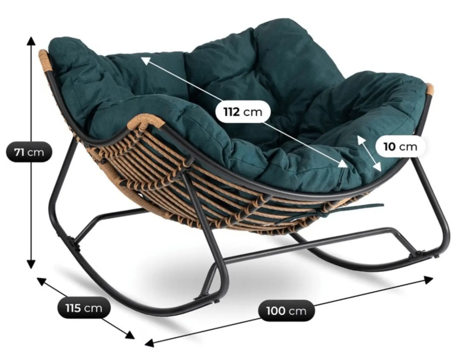 Кресло-качалка Mebel Elite Elton (Green)