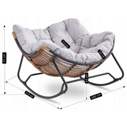 Fotoliu balansoar Mebel Elite Elton (Grey) Thumb