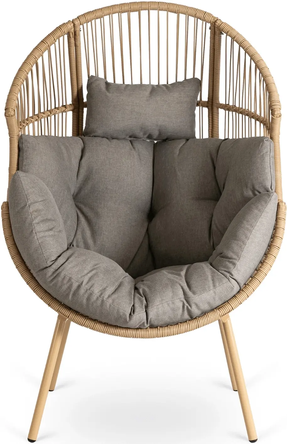 Fotoliu cu suport pentru picioare Mebel Elite Portland (Natural/Grey) - 4