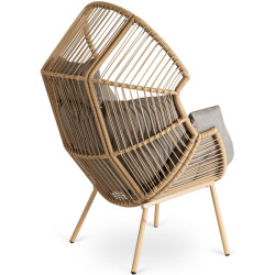 Fotoliu cu suport pentru picioare Mebel Elite Portland (Natural/Grey) Thumb