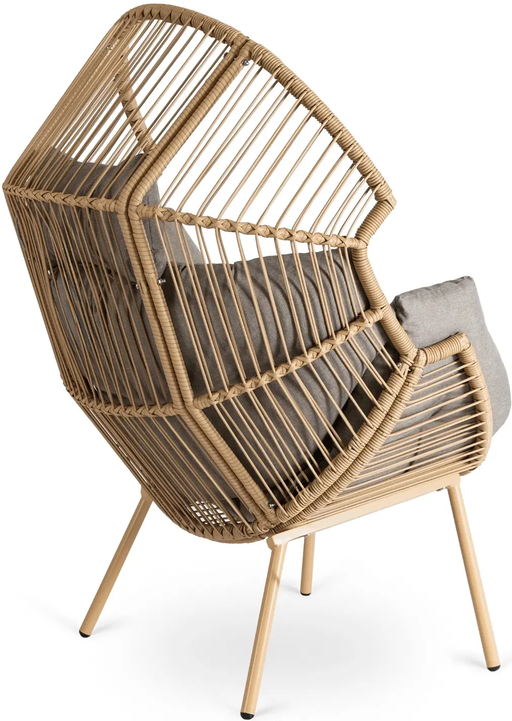 Fotoliu cu suport pentru picioare Mebel Elite Portland (Natural/Grey) - 6