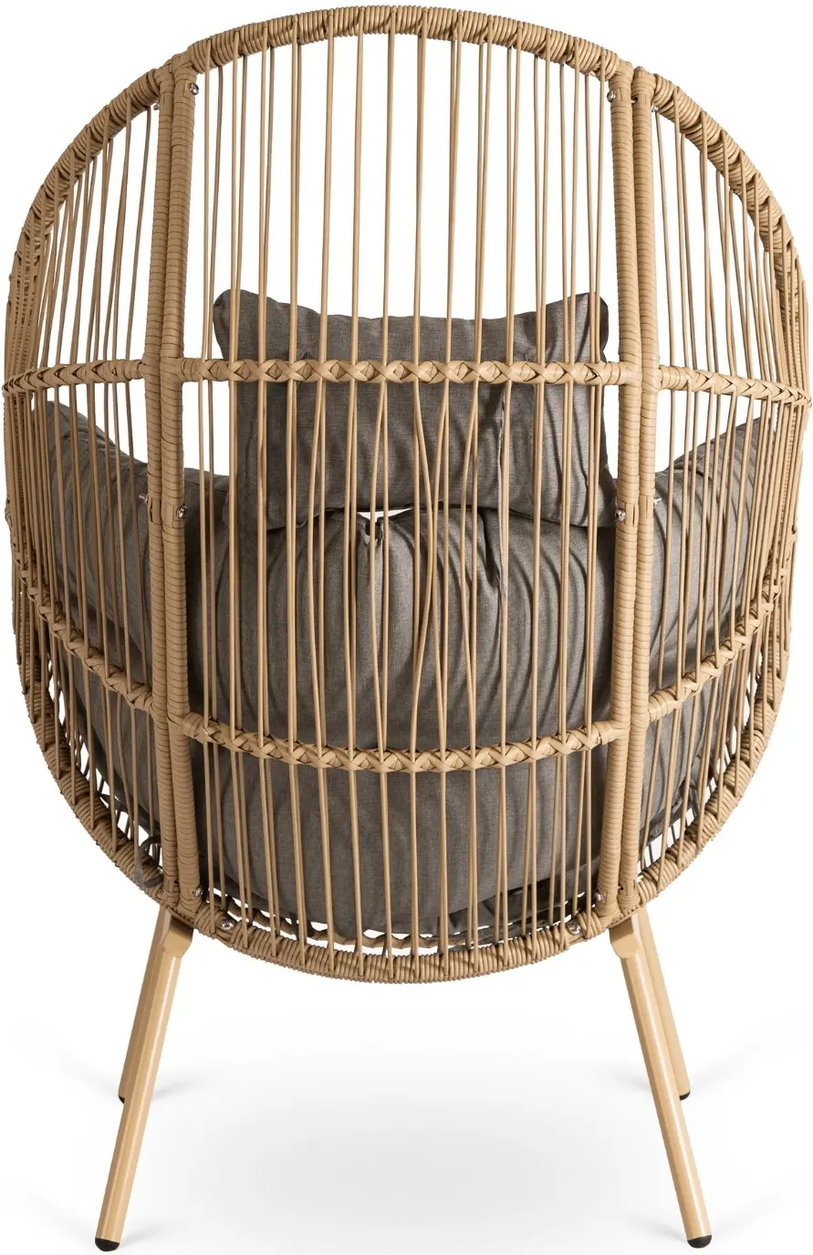 Fotoliu cu suport pentru picioare Mebel Elite Portland (Natural/Grey) - 7
