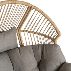 Fotoliu cu suport pentru picioare Mebel Elite Portland (Natural/Grey) Thumb